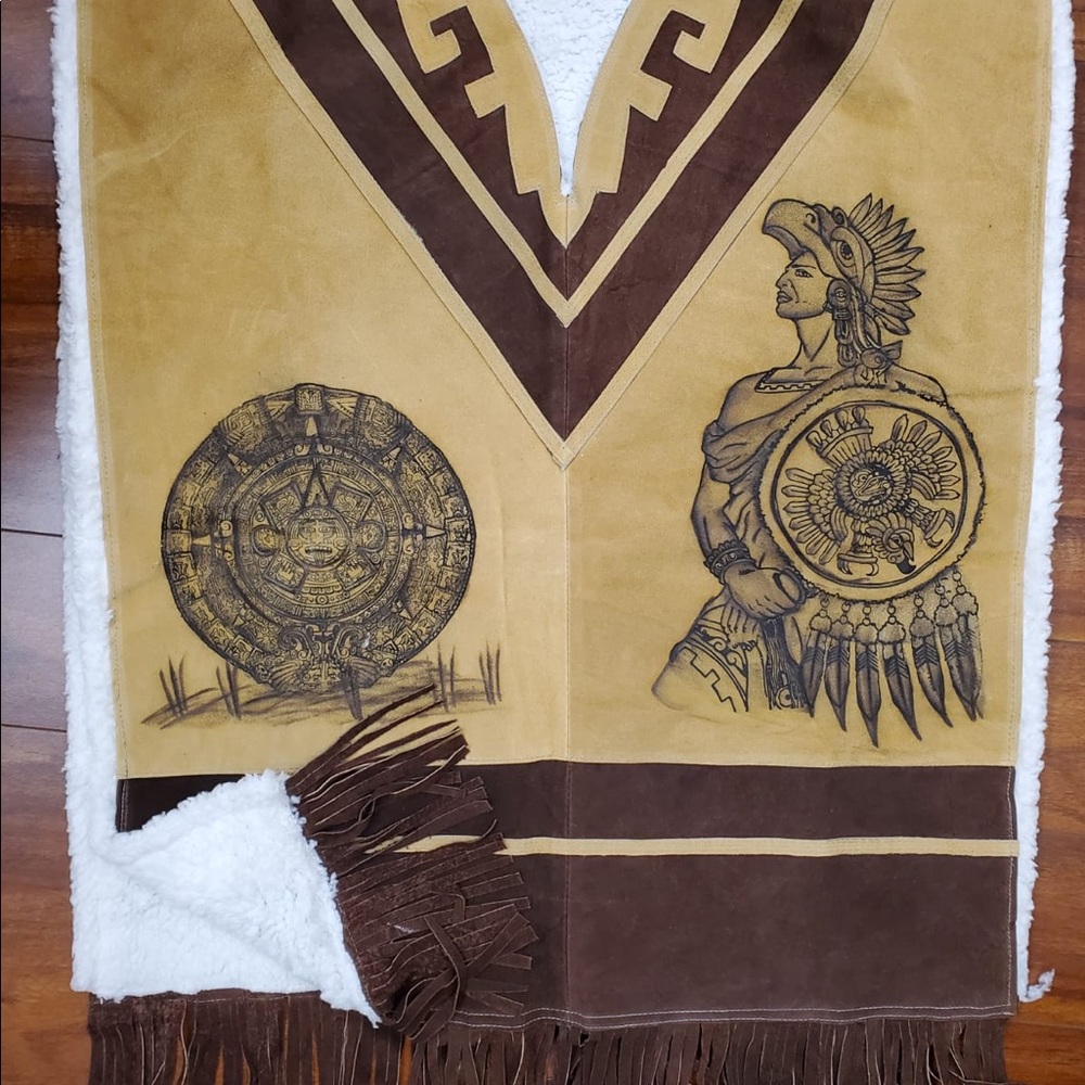 Gaban Poncho De Lana 100% Artisanal sheep’s Wool - Picture 2 of 4